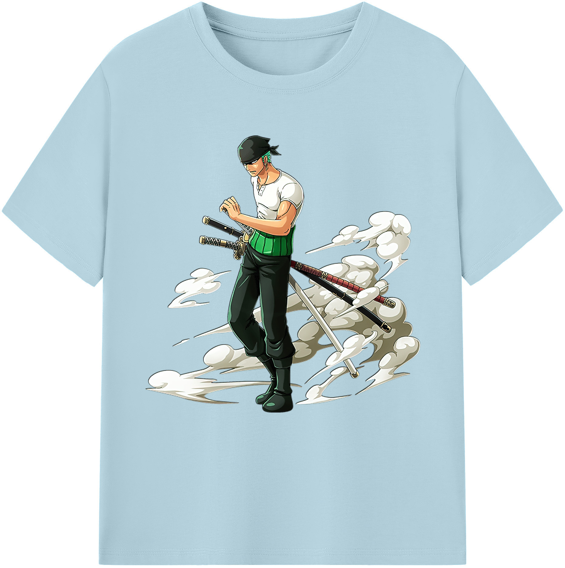 ワンピース ロロノア・ゾロ ONE PIECE Roronoa Zoro 綿100％半袖Tシャツ（フロントプリント）